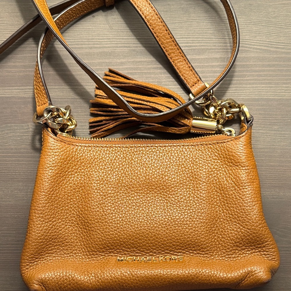 Michael Kors Caramel Leather Crossbody Bag
